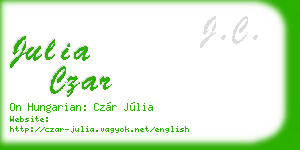 julia czar business card