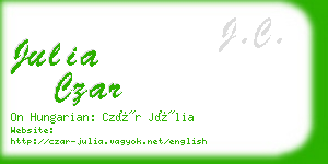 julia czar business card